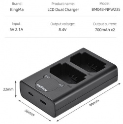 Зарядное устройство Kingma BM048 двойное для NP W235