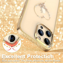 Чехол PQY Wish для iPhone 14 Pro Max Золото Изящный и утонченный