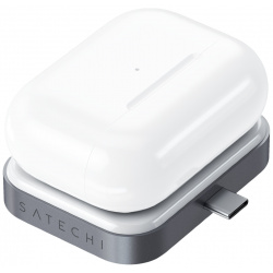Беспроводная зарядка Satechi USB C Wireless Charging Dock для AirPods Серый ST TCWCDM 