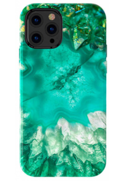 Чехол PQY Agate для iPhone 12 Pro Max Зелёный Kingxbar  Series Green Коллекция