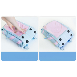 Рюкзак школьный UBOT Full open Suspension Spine Protection Schoolbag 18L Голубой/розовый UB021