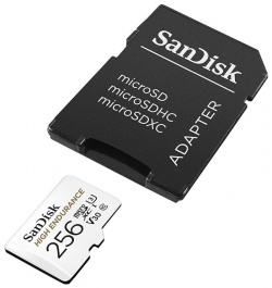 Карта памяти SanDisk High Endurance 256Gb microSDXC UHS I V30 (U3) + SD adapter SDSQQNR 256G GN6IA 