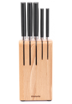 Набор ножей на деревянной подставке Brabantia Profile New 6 предметов DMH 260483 