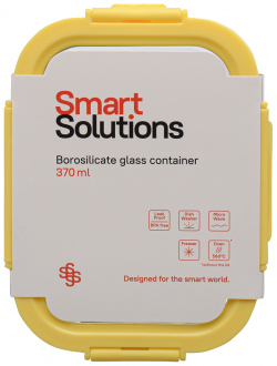 Контейнер стеклянный 370 мл  Smart Solutions жёлтый DMH ID370RC_127C