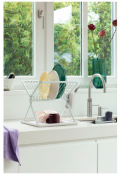 Складная сушилка для посуды малая Brabantia Sink Side светло серый DMH 139383