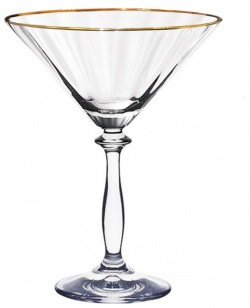 Набор бокалов для мартини 285 мл Bohemia Crystal Angela 6 шт золото DMH 40600/20733/OPT/285 
