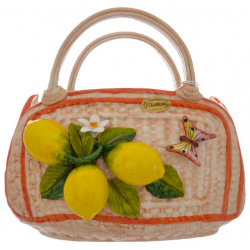 Ваза сумка 30 см Orgia Лимоны DMH 52774 выполнена из высококачественной