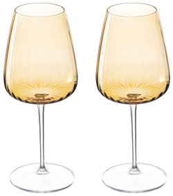 Набор бокалов для шампанского 550 мл Le Stelle Opium Colour ambra 2 шт DMH 1028 