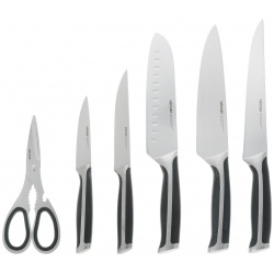 Набор из 5 кухонных ножей  ножниц и блока для с ножеточкой Nadoba Ursa DMH 722616