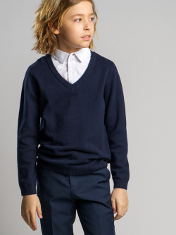 Джемпер с рубашкой обманкой для мальчика School by PlayToday Имитация комплекта
