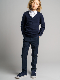 Джемпер с рубашкой обманкой для мальчика School by PlayToday