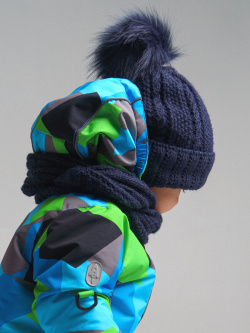 Комплект вязаный для мальчика: шапка  снуд PlayToday Newborn Baby