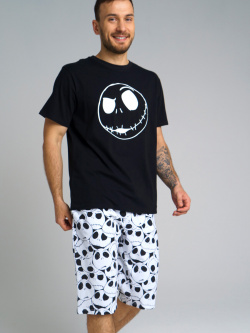 Комплект мужской Family look: футболка с флуоресцентным принтом  шорты PlayToday look