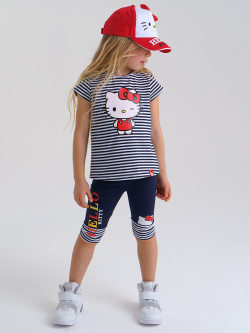 Комплект c принтом Hello Kitty: футболка  леггинсы для девочки PlayToday Kids