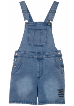 Полукомбинезон текстильный джинсовый для девочек PlayToday Tween 
