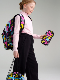 Пенал текстильный для девочек School by PlayToday