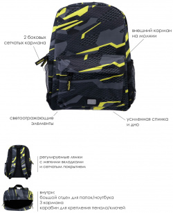 Рюкзак текстильный для мальчиков School by PlayToday