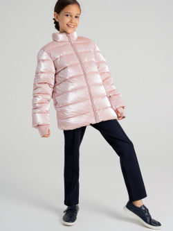 Куртка текстильная с полиуретановым покрытием для девочек School by PlayToday