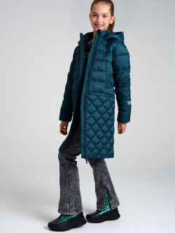 Пальто текстильное с полиуретановым покрытием для девочек School by PlayToday