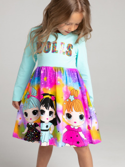 Платье трикотажное с принтом L O PlayToday Kids из качественного и