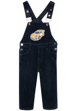 Полукомбинезон детский текстильный джинсовый утепленный флисом для мальчиков PlayToday Newborn Baby 