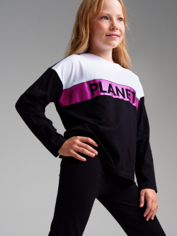Фуфайка трикотажная для девочек (футболка с длинными рукавами) PlayToday Tween