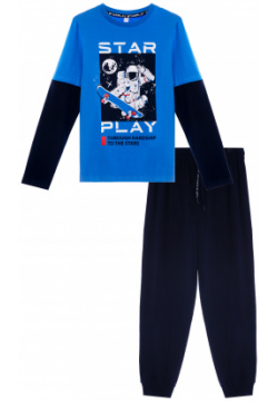 Комплект трикотажный для мальчиков: фуфайка (футболка с длинным рукавом)  брюки PlayToday Tween