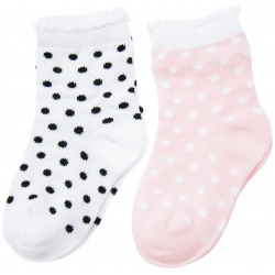Носки детские трикотажные для девочек  2 пары в комплекте PlayToday Newborn Baby
