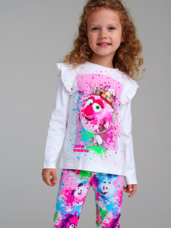 Фуфайка трикотажная для девочек (футболка с длинными рукавами) PlayToday Kids 