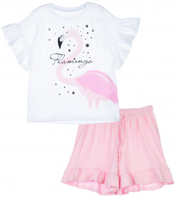 Комплект трикотажный для девочек: фуфайка (футболка)  шорты PlayToday Tween