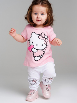 Фуфайка детская трикотажная для девочек (футболка)  2 шт в комплекте PlayToday Newborn Baby