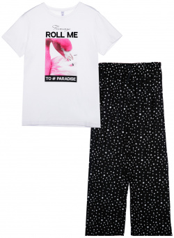 Комплект для женщин: фуфайка трикотажная (футболка)  брюки текстильные PlayToday Adults