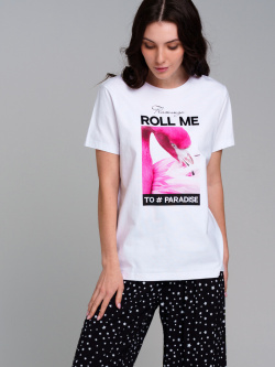 Комплект для женщин: фуфайка трикотажная (футболка)  брюки текстильные PlayToday Adults