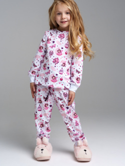 Пижама трикотажная для девочек PlayToday Kids Пижама: лонгслив  брюки