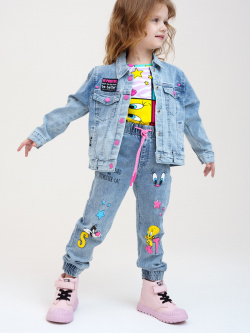Куртка текстильная джинсовая для девочек PlayToday Kids 