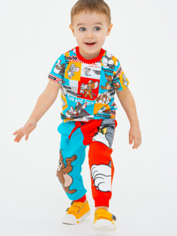 Комплект детский трикотажный для мальчиков: фуфайка (футболка)  брюки PlayToday Baby