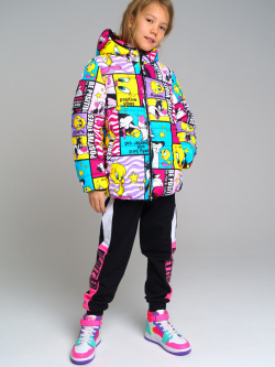 Куртка текстильная с полиуретановым покрытием для девочек PlayToday Tween 