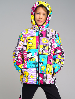 Куртка текстильная с полиуретановым покрытием для девочек PlayToday Tween