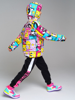 Куртка текстильная с полиуретановым покрытием для девочек PlayToday Tween