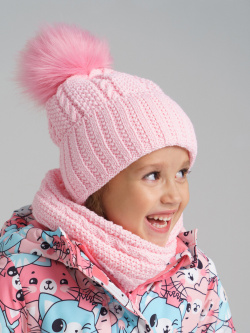 Комплект вязаный для девочки: шапка  снуд PlayToday Kids из вязаного