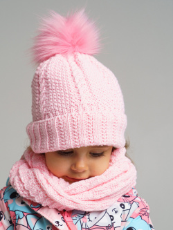 Комплект детский вязаный для девочки: шапка  снуд PlayToday Newborn Baby К