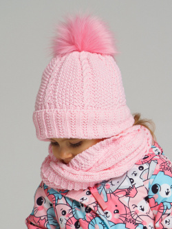 Комплект детский вязаный для девочки: шапка  снуд PlayToday Newborn Baby