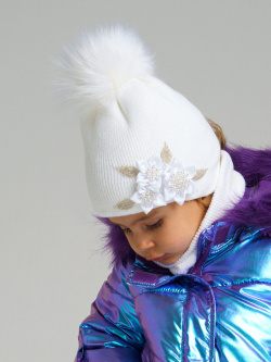 Комплект детский вязаный для девочки: шапка  снуд PlayToday Newborn Baby К