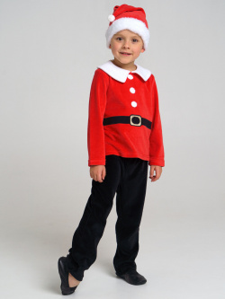 Карнавальный костюм Санта Клауса: лонгслив  брюки шапка для мальчика PlayToday Kids