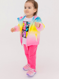 Куртка детская текстильная с полиуретановым покрытием для девочек (ветровка) PlayToday Baby 