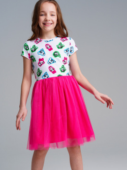 Платье трикотажное для девочек PlayToday Tween Верх платья из качественного и