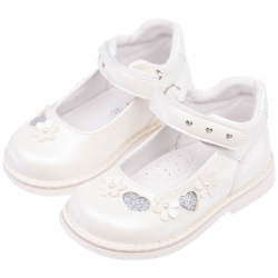 Туфли для девочек PlayToday Newborn Baby из искусственной кожи и украшены