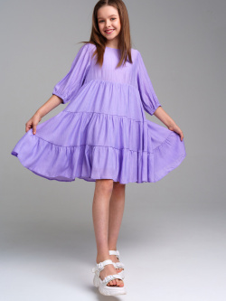 Платье текстильное для девочек PlayToday Tween из креш ткани