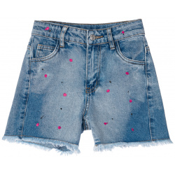 Шорты текстильные джинсовые для девочек PlayToday Tween 