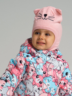 Шапка шлем для девочки PlayToday Newborn Baby с ушками надежно защитит
